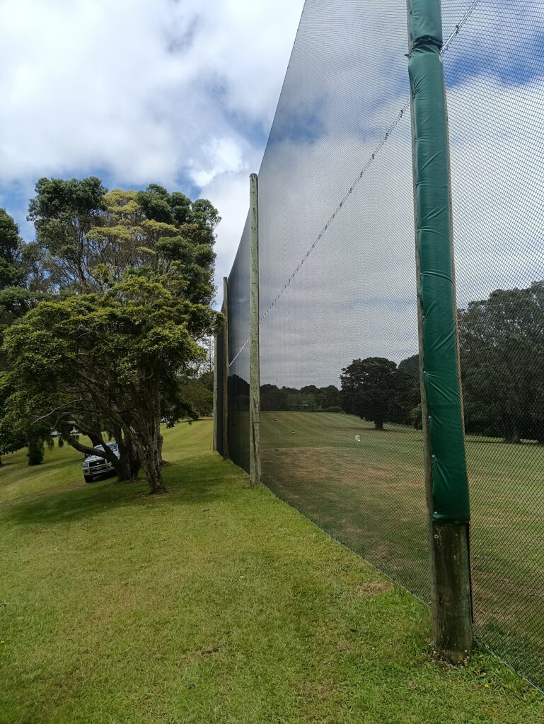Golf course fence